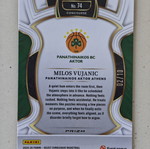 Milos Vujanic gold card, limited to 10, Panini Select