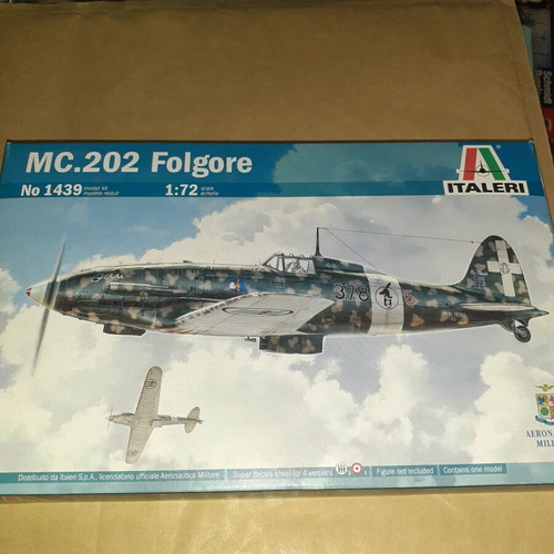 Airplane model Mc.202 Folgore scale 1:72 new from Italeri