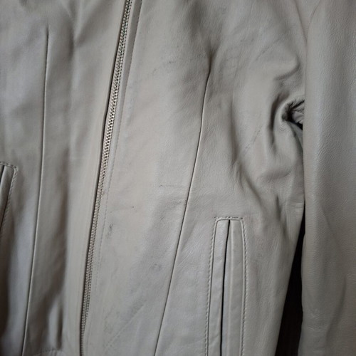 Toi&Moi women's beige leather jacket small, used