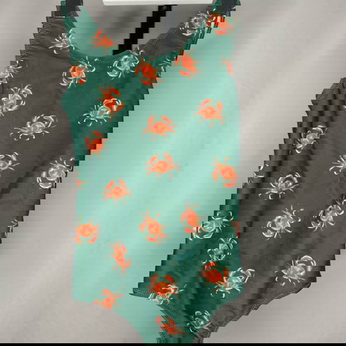 Παιδικό ολόσωμο μαγιό OAS με καβουράκια και βολάν, καινούργιο, 4-5 ετών