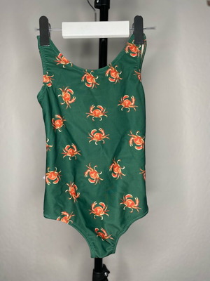 Παιδικό ολόσωμο μαγιό OAS με καβουράκια και βολάν, καινούργιο, 4-5 ετών