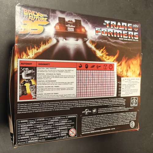 Back to the Future 35th Anniversary Transformers Gigawatt new, sealed