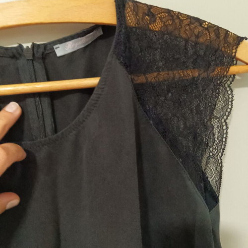 Mini black dress Regalinas like new, elegant shift with lace details