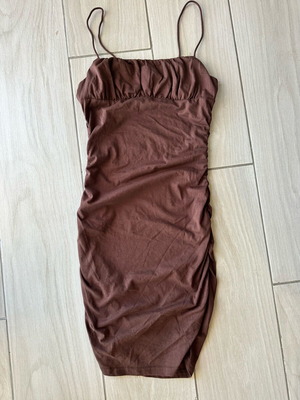 Summer dress like new, cotton, brown, size S