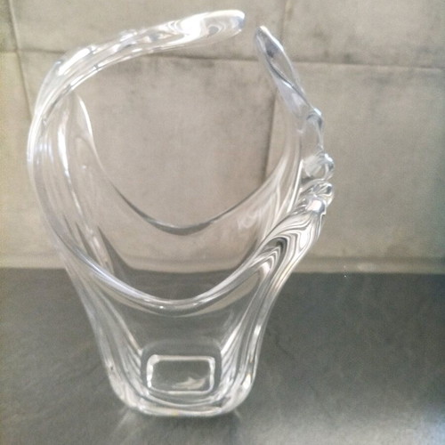 Decorative crystal basket like new, height 22 cm