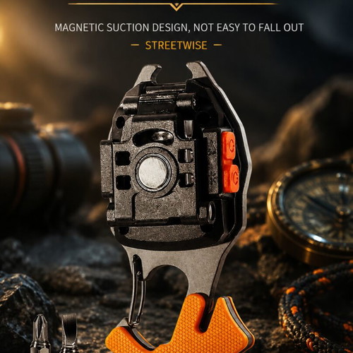 Survival ring flashlight multitool new, ultimate gadget