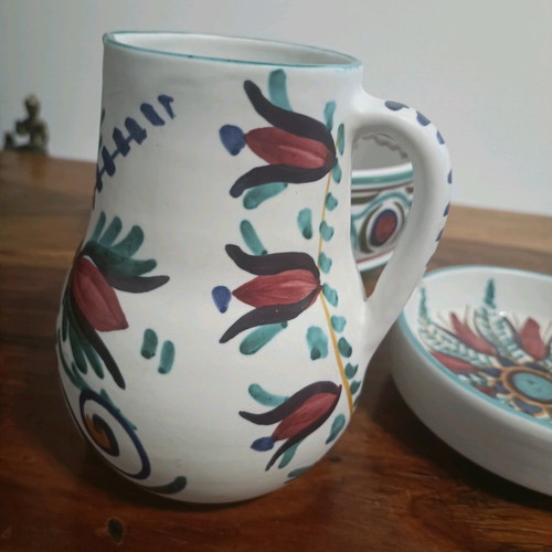 Handmade Greek ceramics like new, set of 3 pieces