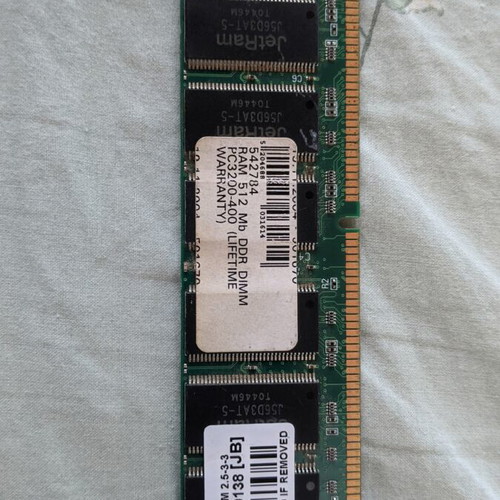 Transcend JetRam 512MB DDR-400 PC3200 DIMM Desktop RAM