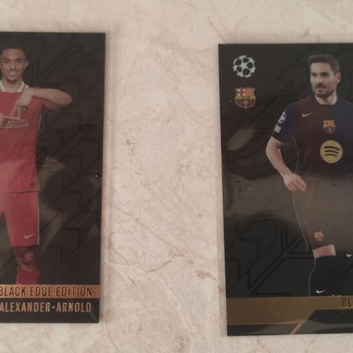 Match Attax 2025 Black Edge Edition cards like new, set of 5