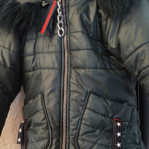 Children's jacket used, size 110 cm, green, ages 4-5