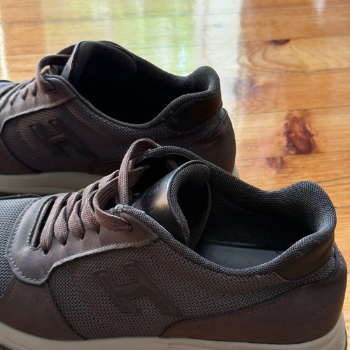 Hogan Brown Leather and Mesh Sneakers used, UK 6 EU 40