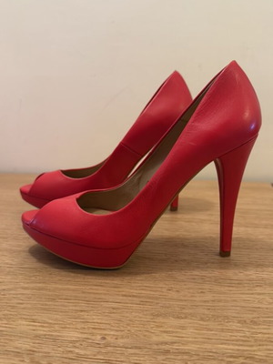 Zara heels used, red, 12 cm heel, size 39