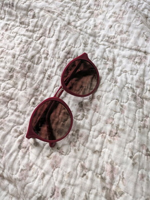 Be Natural Bordeaux Sunglasses new with case and cloth