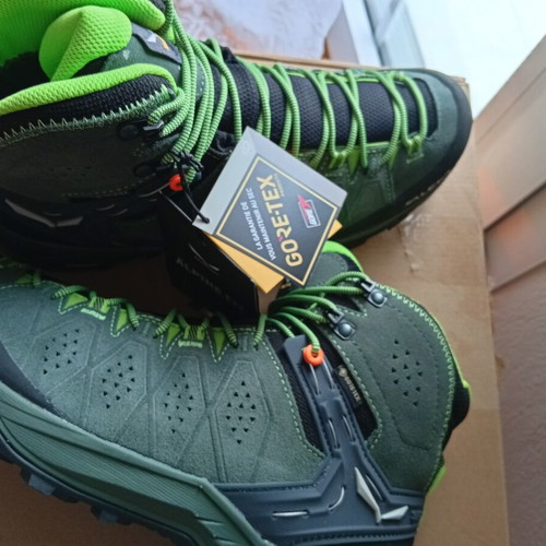 Salewa MS Alp Trainer 2 Mid GTX hiking boots new, green, size 44.5