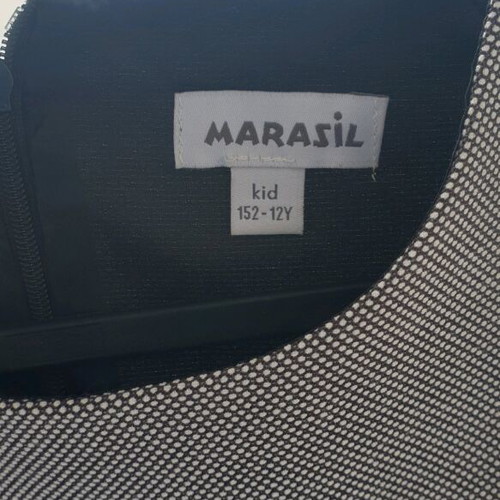Marasil girls' dress gray, like new, size 158 cm