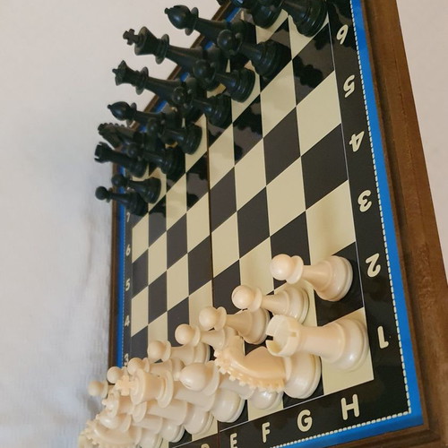 Magnetic chess game used