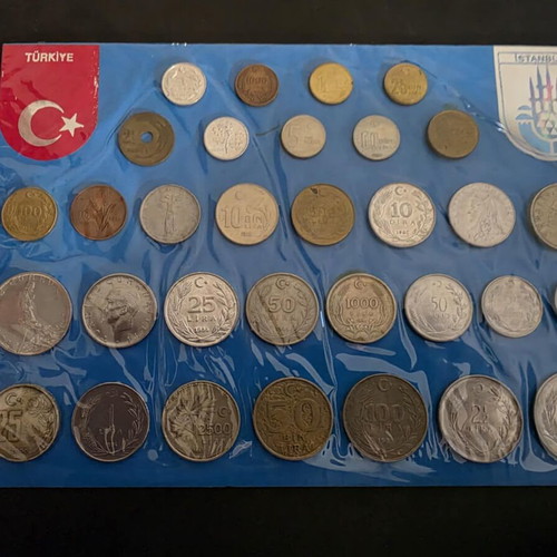 Turkish coins like new, pack of 32 pieces