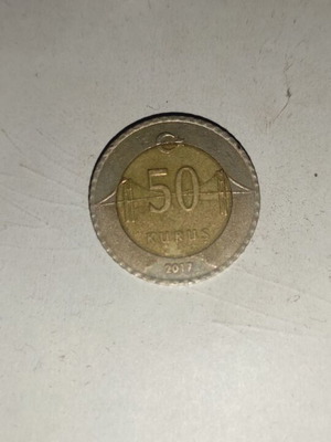 50 Kuruş (Kuruş - the subdivision of the Turkish Lira).