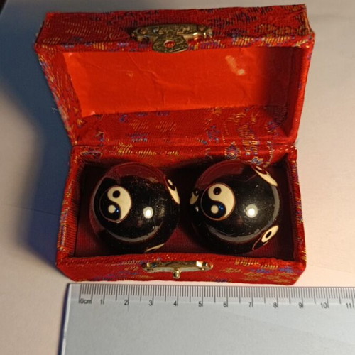 Baoding Chinese health balls used for relaxation and meditation