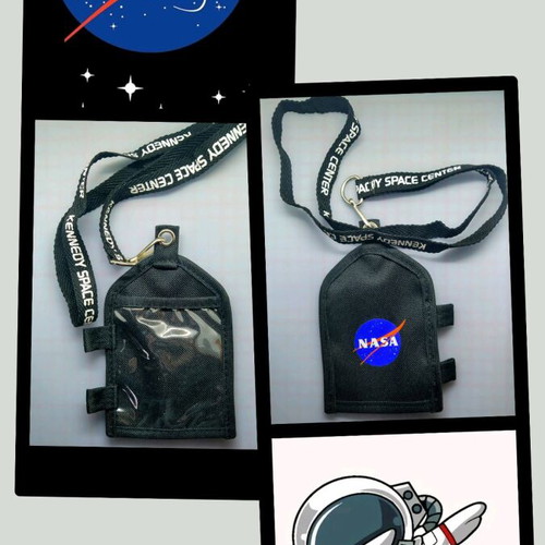 NASA commemorative ID holder with lanyard new