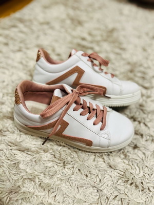 Sneakers Mairiboo ροζ με στρας
