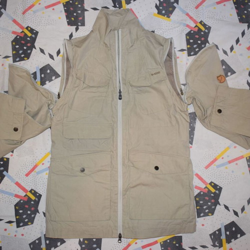 Fjallraven 2in1 G-1000 women's jacket and vest, size S, beige