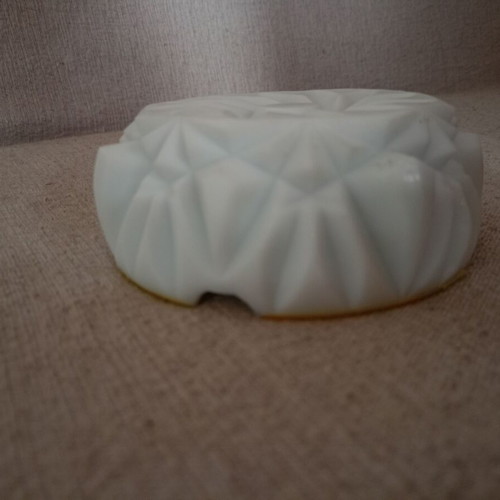 Vintage Milk Glass Ashtray Set 70s new