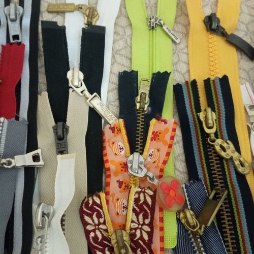 Zipper set new, pack of 35 pieces