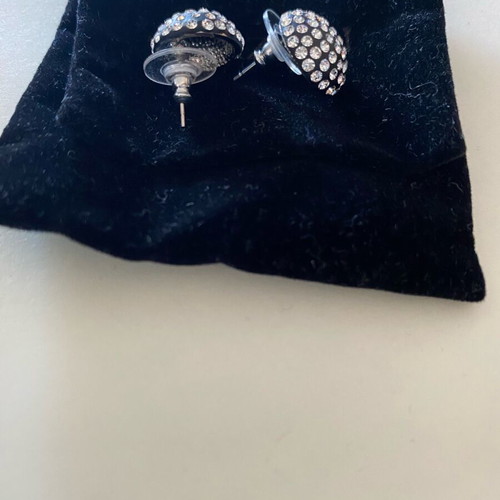 Forzieri earrings with white rhinestones like new