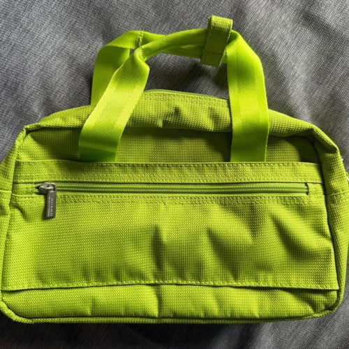 Benetton green travel vanity bag like new