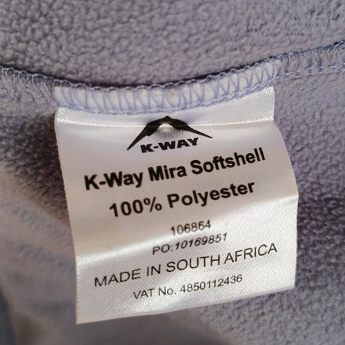K-Way Mira Softshell Jacket used, size S, lavender