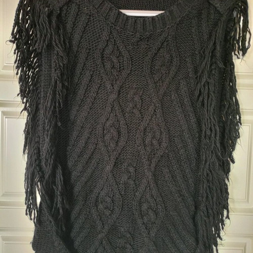 Women's sleeveless sweater used, black, one size