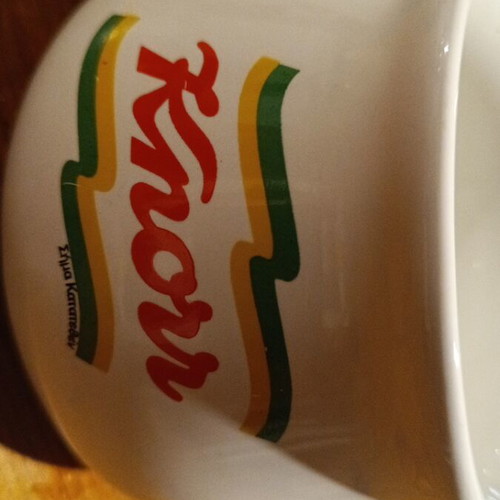 Set of 3 collectible white kitchen containers, Knorr and German porcelain