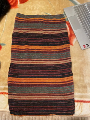 Πλεκτή φούστα Brigitte boutique σαν καινούργιο, καφέ και πορτοκαλί