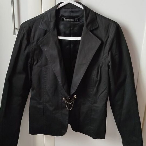 Women's jacket used size M, black short cotton