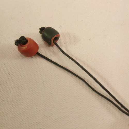 Handmade worry beads 20 cm used with polymer clay beads and black cord