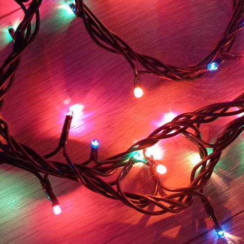 Christmas lights multicolored like new