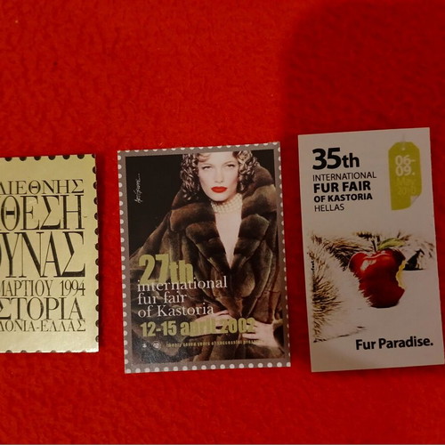 Vignettes from the International Fur Fair of Kastoria 1994, 2002 and 2010 new