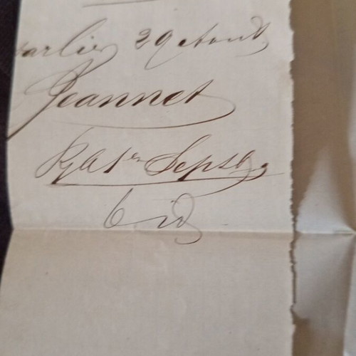 French letter from 1866 used with Prat vermouth stamps