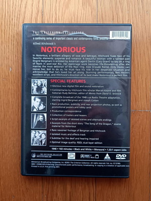 Notorious DVD μεταχειρισμένο, χωρίς ελληνικούς υπότιτλους, ζώνη 1