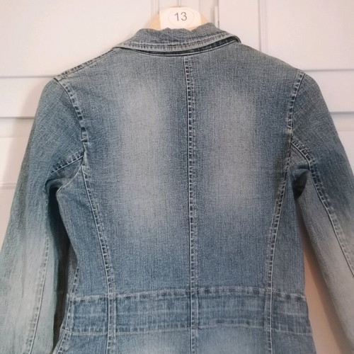 Zara denim trench coat used, size small, blue