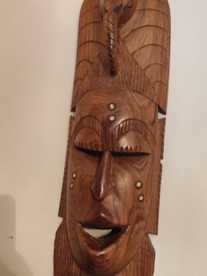 African wooden carved mask like new from Africa