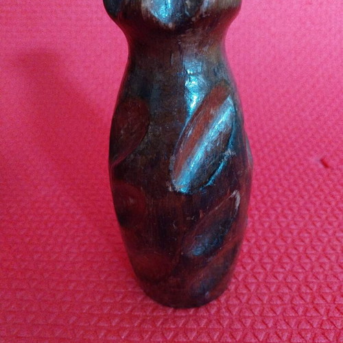 Rustic wooden decorations used, set ashtray and vase