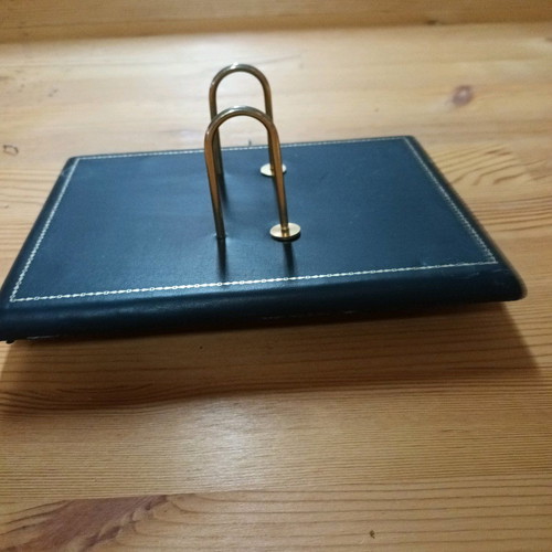 Calendar base used, leatherette with metal legs