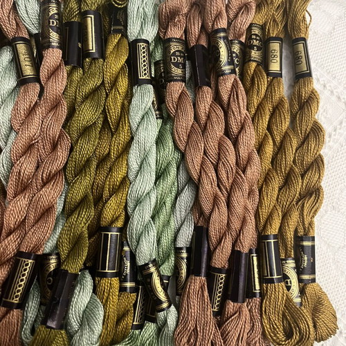 DMC Coton Perlé embroidery threads new, set of 50 colorful skeins