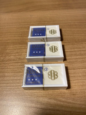 Astra Superior stainless double edge collectible razor blades set of 3 new