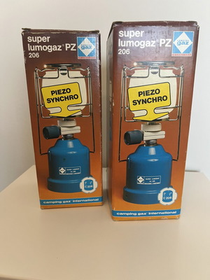 Campingaz Super Lumogaz PZ 206 Gas Lamp new, set of 2