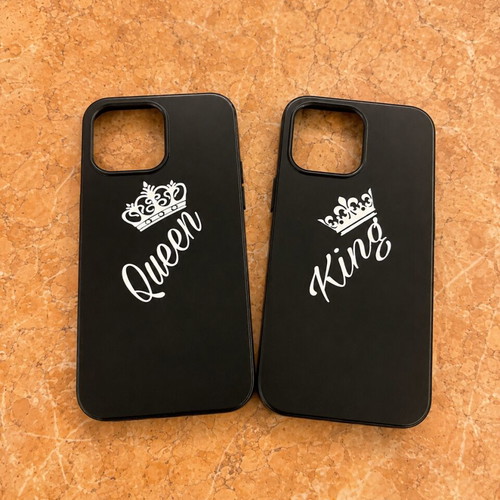 Set of 2 iPhone 14 Pro Max cases King & Queen