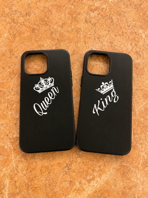 Set of 2 iPhone 14 Pro Max cases King & Queen