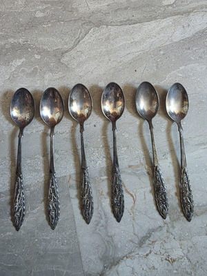 Silver 800 Filigree Spoons set of 6 like new, 100 years old